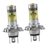 Maxbell Pair H4 LED Fog Light 100W Yellow Projector Daytime Driving DRL 4300k Bulbs