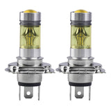 Maxbell Pair H4 LED Fog Light 100W Yellow Projector Daytime Driving DRL 4300k Bulbs