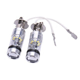 Maxbell Pair H3 100W LED 6000K 20SMD Fog Driving Light Bulbs Lamp Iceberg Blue