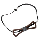 Maxbell Vintage Men's Groom Wedding Party Wooden Bow Tie Tuxedo Necktie Accessory G