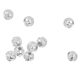 Maxbell 10Pcs 925 Silver Water Ripper Loose Beads DIY Bracelet Jewelry Making 4mm