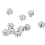 Maxbell 10Pcs 925 Silver Water Ripper Loose Beads DIY Bracelet Jewelry Making 4mm