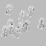 Maxbell 10Pcs 925 Silver Water Ripper Loose Beads DIY Bracelet Jewelry Making 4mm