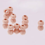 Maxbell 10Pcs 925 Rose Gold Lucky Loose Beads DIY Bracelet Jewelry Making Craft 5mm