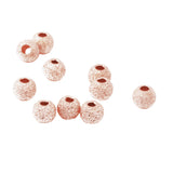 Maxbell 10Pcs 925 Rose Gold Lucky Loose Beads DIY Bracelet Jewelry Making Craft 5mm