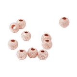 Maxbell 10Pcs 925 Rose Gold Lucky Loose Beads DIY Bracelet Jewelry Making Craft 3mm