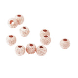 Maxbell 10Pcs 925 Rose Gold Lucky Loose Beads DIY Bracelet Jewelry Making Craft 4mm