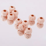 Maxbell 10Pcs 925 Rose Gold Lucky Loose Beads DIY Bracelet Jewelry Making Craft 4mm