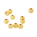 Maxbell 10Pcs 925 Gold Tone Lucky Loose Beads DIY Bracelet Jewelry Making Craft 3mm