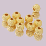 Maxbell 10Pcs 925 Gold Tone Lucky Loose Beads DIY Bracelet Jewelry Making Craft 3mm