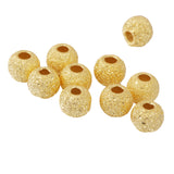 Maxbell 10Pcs 925 Gold Tone Lucky Loose Beads DIY Bracelet Jewelry Making Craft 3mm