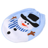 Maxbell Snowman Toilet Seat Cover Bathroom Xmas Decoration Snowman Light Blue