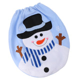 Maxbell Snowman Toilet Seat Cover Bathroom Xmas Decoration Snowman Light Blue