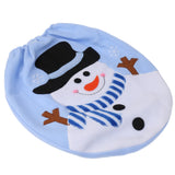 Maxbell Snowman Toilet Seat Cover Bathroom Xmas Decoration Snowman Light Blue