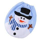 Maxbell Snowman Toilet Seat Cover Bathroom Xmas Decoration Snowman Light Blue