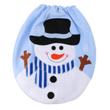 Maxbell Snowman Toilet Seat Cover Bathroom Xmas Decoration Snowman Light Blue