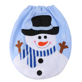 Maxbell Snowman Toilet Seat Cover Bathroom Xmas Decoration Snowman Light Blue