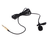 Maxbell Gold Compact 3.5mm Jack Lapel Clip-on Microphone with 1.5m Cable for Smart Phone PC Pad Laptop Parts