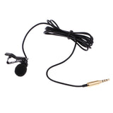 Maxbell Gold Compact 3.5mm Jack Lapel Clip-on Microphone with 1.5m Cable for Smart Phone PC Pad Laptop Parts