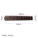 Maxbell Durable Rosewood Ukulele Fretboard 18 Fret for 24'' Concert Ukulele 4 String Hawaii Guitar Parts