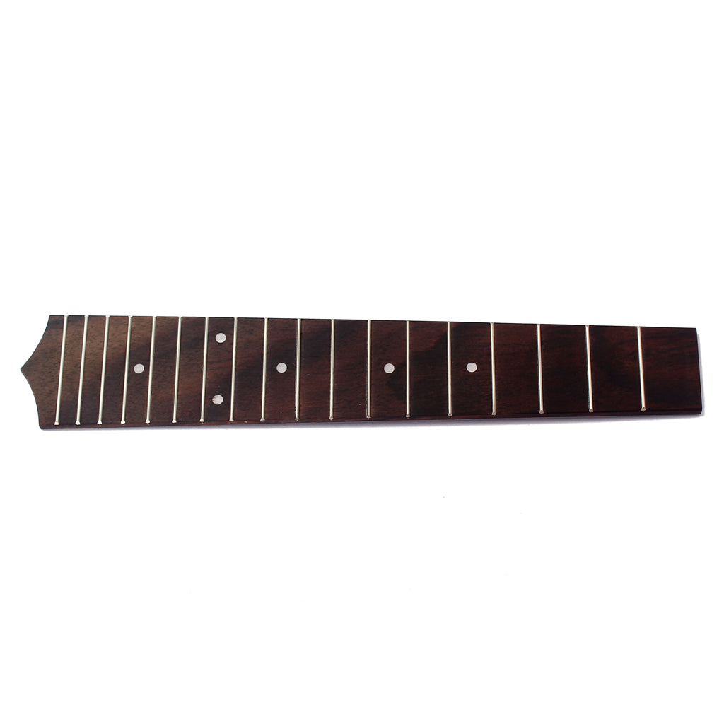Maxbell Durable Rosewood Ukulele Fretboard 18 Fret for 24'' Concert Ukulele 4 String Hawaii Guitar Parts