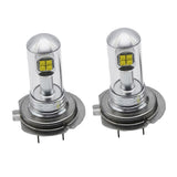 Maxbell 2pcs White H7 Universal Car Headlight DRL Fog Lamp LED Bulb Replacement