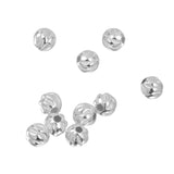 Maxbell 10Pcs 925 Silver Water Ripper Loose Beads DIY Bracelet Jewelry Making 3mm