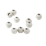 Maxbell 10Pcs 925 Silver Lucky Loose Beads DIY Bracelet Jewellery Making Craft 4mm