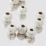 Maxbell 10Pcs 925 Silver Lucky Loose Beads DIY Bracelet Jewellery Making Craft 5mm