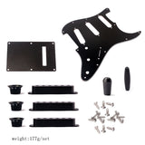 Maxbell Full Set Pickguard Accs Screws Tone Volumn Knobs Pickup Covers for ST Guitar