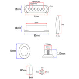 Maxbell Full Set Pickguard Accs Screws Tone Volumn Knobs Pickup Covers for ST Guitar