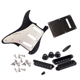 Maxbell Full Set Pickguard Accs Screws Tone Volumn Knobs Pickup Covers for ST Guitar