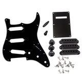 Maxbell Full Set Pickguard Accs Screws Tone Volumn Knobs Pickup Covers for ST Guitar