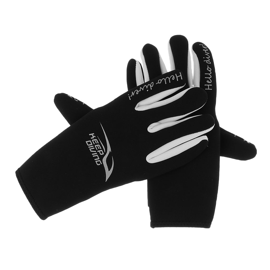 Maxbell Adult Comfort Wetsuits Premium Neoprene 3mm Diving Warm-Water Gloves / Skid-proof Five Finger Gloves S