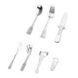 Maxbell Durable Stainless Steel Kitchen Ware Set Cutlery Tableware Soup Spoon Eggbeater Fruit Cutter Utility Tools 7Pcs