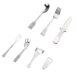 Maxbell Durable Stainless Steel Kitchen Ware Set Cutlery Tableware Soup Spoon Eggbeater Fruit Cutter Utility Tools 7Pcs