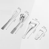 Maxbell Durable Stainless Steel Kitchen Ware Set Cutlery Tableware Clamp Device Melon Scraper Bottle Opener Eggbeater Tools 4Pcs