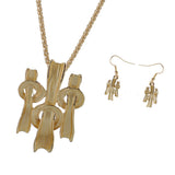 Maxbell Abstract Jewelry Set Unique Knots Necklace Earrings for Banquet Accessories