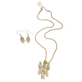 Maxbell Abstract Jewelry Set Unique Knots Necklace Earrings for Banquet Accessories