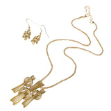 Maxbell Abstract Jewelry Set Unique Knots Necklace Earrings for Banquet Accessories