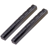 Maxbell Set of 2 Black Plastic Slotted Nut & Saddle for 8 Strings Guitar Ukulele Parts