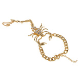 Maxbell Ladies Fashion Jewelry Individual Rhinestone Scorpion Shaped Gold Anklet