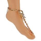 Maxbell Ladies Fashion Jewelry Individual Rhinestone Scorpion Shaped Gold Anklet