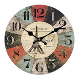 Maxbell Vintage Wall Clock Rustic Shabby Chic Home Kitchen Wooden 30cm Decor #10