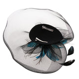 Maxbell Women Mini Top Hat Feather Fancy Dress Burlesque Halloween Costume Party Black