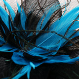 Maxbell Women Mini Top Hat Feather Fancy Dress Burlesque Halloween Costume Party Black