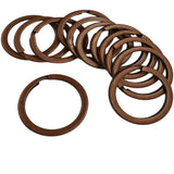 Maxbell 28mm Keyrings Flat Split Rings Jump Rings Connectors Craft Findings Pack of 12Pcs