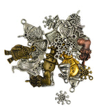 Maxbell 24pcs Mixed Tibetan Vintage Christmas Santa Claus Snowman Tree DIY Jewelry Making Charms Pendants