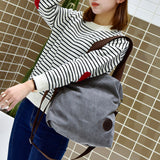 Maxbell Women Girls Fashion Outdoor Travel Shopping Office College Carry Shoulder Hanging Canvas Bag Tote Handbag Gift Grey