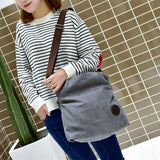 Maxbell Women Girls Fashion Outdoor Travel Shopping Office College Carry Shoulder Hanging Canvas Bag Tote Handbag Gift Grey